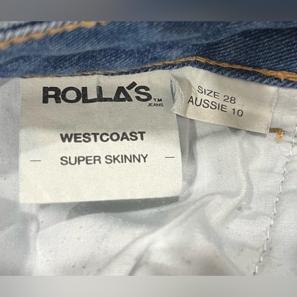 Rolla’s Westcoast Super Skinny Jeans in Size 28 - Picture 3 of 3
